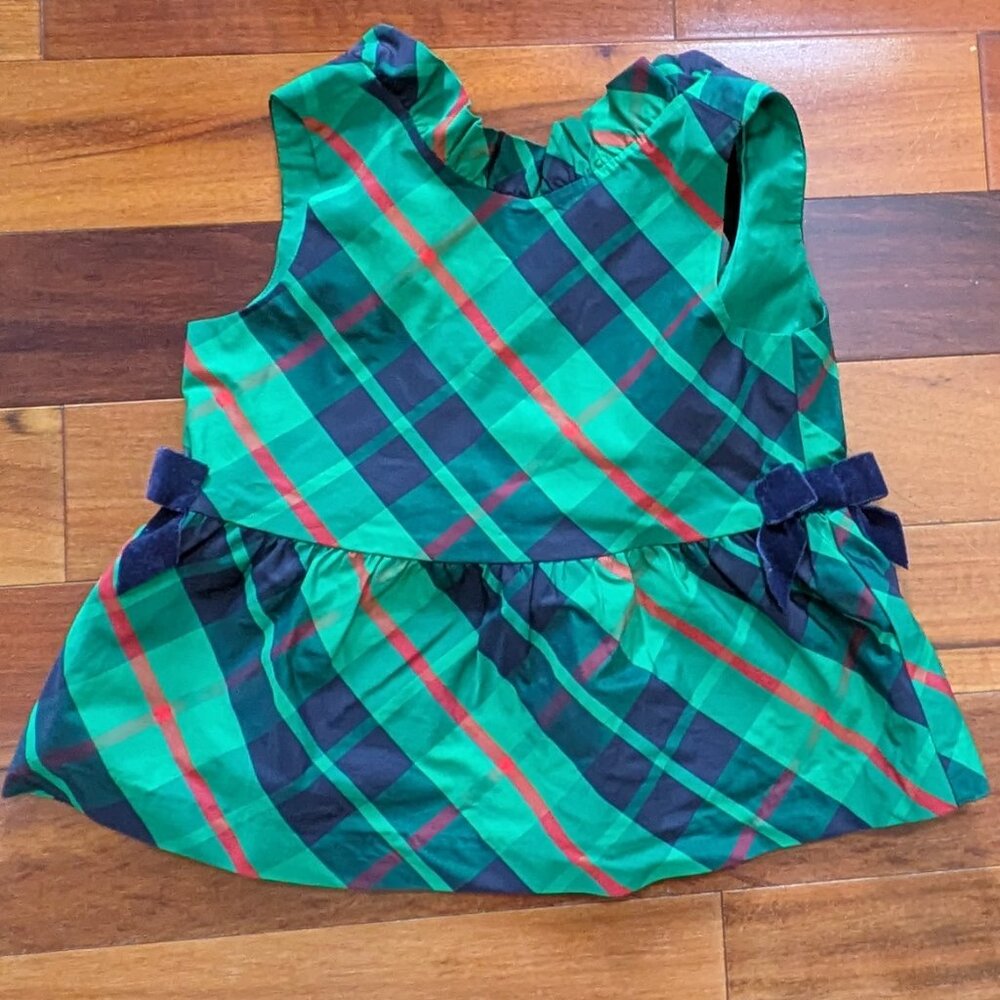 Janie and Jack Plaid Peplum Top